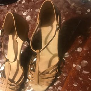 Nude Dance Shoes Sz 7.5 Ballroom Latin Tango
